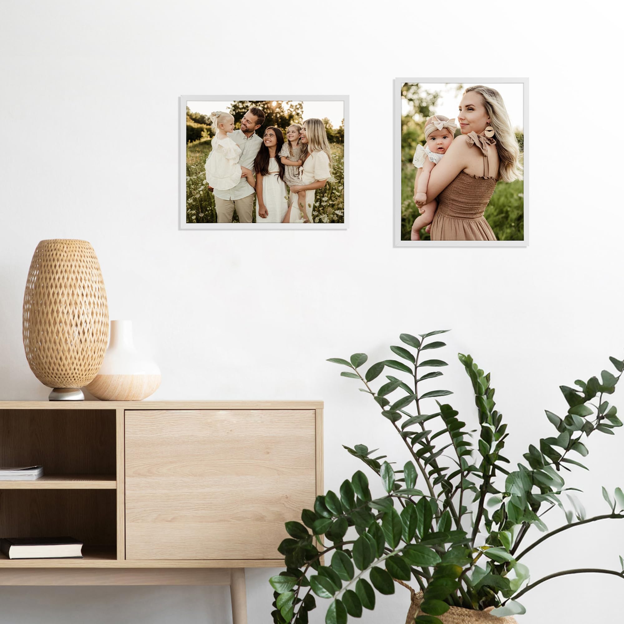 Giftgarden 11x14 Picture Frame White, 11 by 14 Thin Photo Frame for Wall Tabletop Display, Single